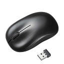 サンワサプライ マウス ワイヤレス ブルーLED 中型 3ボタン ブラック MA-WB312BK