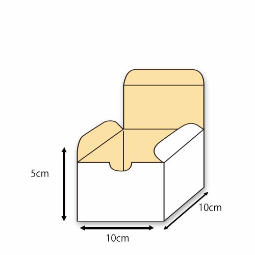 アルメリア楽天市場店のシモジマ(Shimojima) ヘイコー 箱 ダンボール フリーボックス F-82 10x10x5cm 10枚｜アングル3