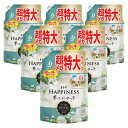 レノア ハピネス 夢ふわタッチ 柔軟剤 ホワイトティー 詰め替え 1,900mL×6袋 (大容量) (ケース品)
