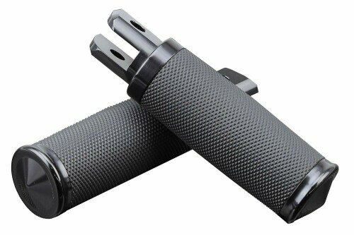 キジマ(Kijima) バイクパーツ フートペグ メトラタイプ アルミビレット ソフテイル('18-) フロント用 ブラック HD-05436