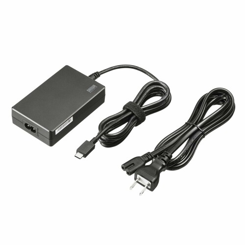 サンワサプライ USB PD対応AC充電器（PD100W・Type-Cケーブル一体型） ACA-PD94BK