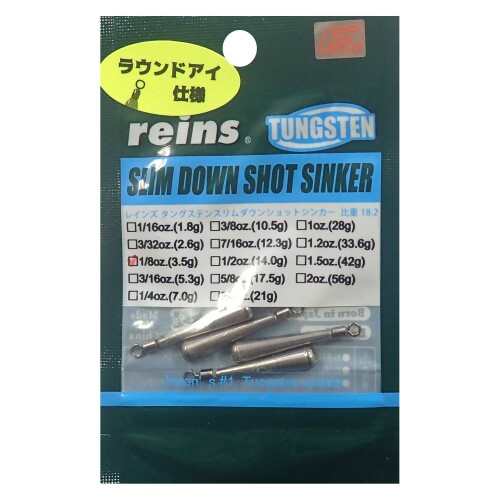 reins(レイン) TG ラウンドアイスリムダウンショットシンカー 1/8oz(3.5g) 重さ:1/8oz(3.5g) 入数:4個入 ■近年、頻繁に使用されるようになってきたフック直付きリグに対応した、環状アイの軽量DSシンカーが登場! ■reinsタングステンスリムダウンショットシンカーは1/4oz以上のウェイトが環状アイでしたが、 軽量ウエイトの環状アイタイプの発売により、さらに釣りの幅が広がること間違いなし! ■通常のダウンショットリグで使用した際もライン切れやはずれによるシンカーのロストが減ります。 商品コード39082020719商品名reins(レイン) TG ラウンドアイスリムダウンショットシンカー 1/8oz(3.5g)サイズ1/8oz(3.5g)カラー1/8oz※他モールでも併売しているため、タイミングによって在庫切れの可能性がございます。その際は、別途ご連絡させていただきます。※他モールでも併売しているため、タイミングによって在庫切れの可能性がございます。その際は、別途ご連絡させていただきます。