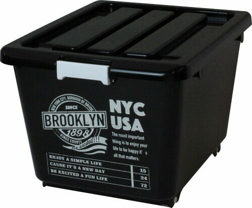 和泉化成 収納ケース・ボックス ブラック 39×50×32cm ブルックリンボックス ショート NYC 3232B
