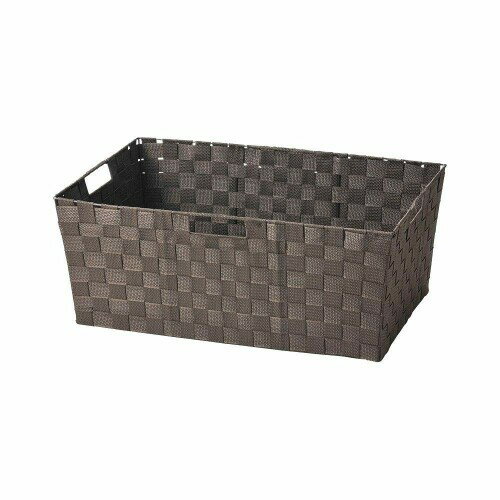 ちどり産業(Tidorisangyou) 収納ボックス ブラウン 60X40XH24cm PPストラップバスケット 58-94DBR