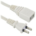 オーム(OHM) 電機 延長コード 屋内用 電源タップ 1個口 2m ストレートプラグ ホワイト HS-T12EDLP22 00-1556