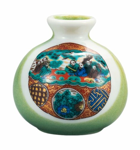 マルサン宮本『九谷焼』1.8号一輪生 庄三画風 AP7-1005