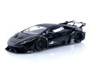 オートアート (AUTOart) 1/18 リバティーウォーク LB-シルエット ワークス ランボルギーニ ウラカン GT ブラック 完成品