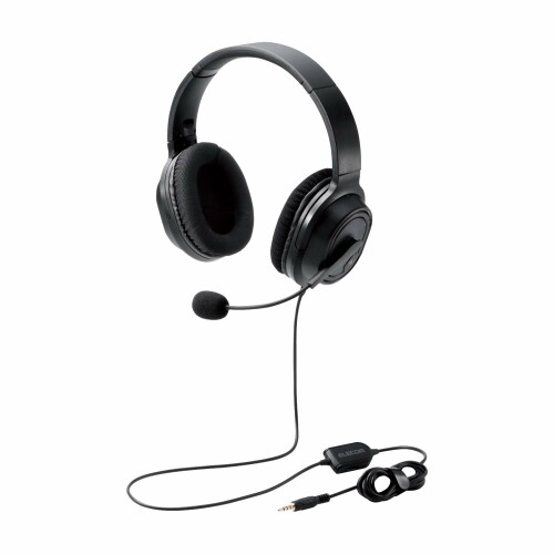 エレコム ヘッドセット 4極ミニプラグ オーバーヘッド 有線 両耳 変換ケーブル付 40mmドライバ ブラック HS-HP30TBK エレコム ヘッドセット 4極ミニプラグ オーバーヘッド 有線 両耳 変換ケーブル付 40mmドライバ ブラック HS-HP30TBK