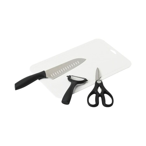 パール金属 三徳包丁 ピーラー キッチンバサミ まな板 4点 セット FN-170 シェフズスティーレ ベーシック