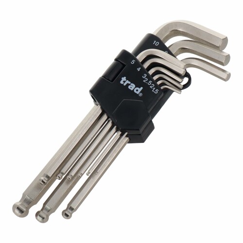 三共コーポレーション trad 9pcs. ボールポイント六角棒レンチセット TBM-9 350109