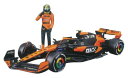 Bburago 1/24 マクラーレン F1 チーム MCL38 (2024) No.4 L.ノリス (ウィンドウボックス:ドライバーフィギア付) 完成品 BUR28040N