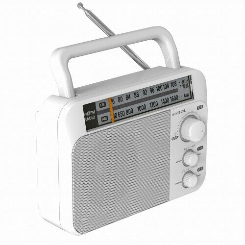 WINTECH(ウィンテック) AM/FM ホームラジオ HR-K74 ホワイトボディワイドFM対応 大型文字盤＆大型ダイ..