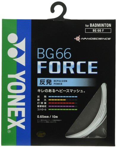 ヨネックス(YONEX) バドミントン ストリングス BG66フォース (0.65mm) BG66F ホワイト ヨネックス(YONEX) バドミントン ストリングス BG66フォース (0.65mm) BG66F ホワイト