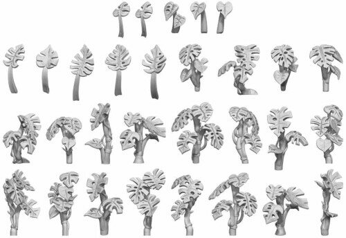 グリーンスタッフワールド(Green staff world) ノンスケール 3Dプリントセット モンステラ 3Dプリンタ..