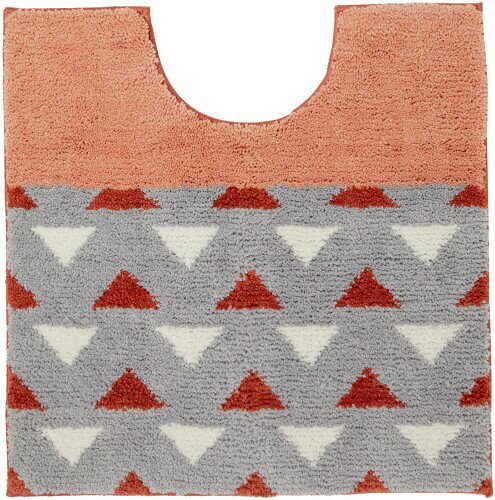 藤栄(FUJIEI) マシュマロ トイレマット 59×60cm トライアングルピンク | トイレファブリック マット 敷..