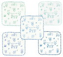 モンスイユ アナノカフェ AC. ベビー おくちふき 5枚組 ブルー 55197|詳細画像