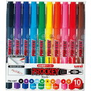 三菱鉛筆 水性ペン プロッキーツイン 極細 10色 PM120T10CN