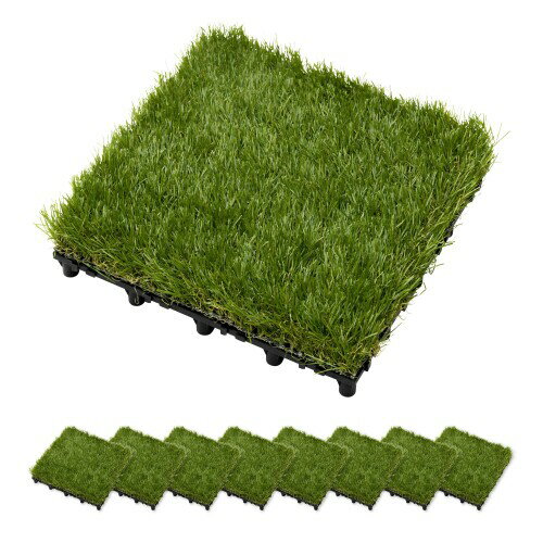 タカショー タイル 人工芝 ベースアップデッキ 9枚セット 約0.8平米用 高さがあるので掃除が楽らく清潔 簡単設置 30×30cm ベランダ 庭 ジョイントタイル