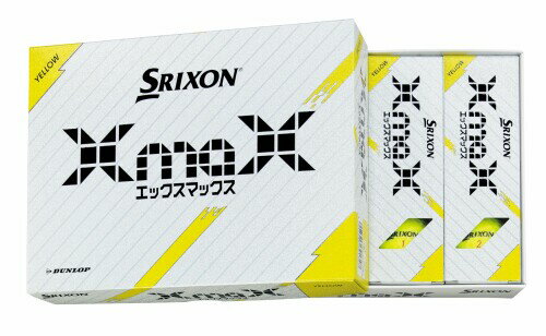 ダンロップゴルフボール SRIXON X MAX 2024年モデル 1ダース(12個入り) パッションイエローホワイト
