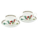 Noritake ノリタケ カップ & ソーサー ( ペアセット ) ( コーヒー ティー 兼用) 250cc オーチャードガーデン 電子レンジ対応 2客 ボー...