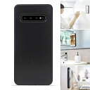 反重力 Galaxy S10 ケース、マジック ナノ べたべた ブラック ケース Galaxy S10 用 Anti Gravity Case 滑らかな表面に吸着できる 壁 ガラス 鏡 木 セルフィー 久性 保護 シェル バック カバー 無料の