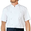 (アルベ) 半袖コックコート 兼用 スタンダード シワになりにくい 丈夫 組紐ボタン 飲食 厨房 レストラン 制服 AS7301 メンズ C-1 ホワイト M-...
