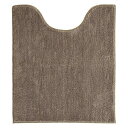 オカ(OKA) コクーン トイレマット ロングサイズ 約70cm×60cm ブラウン (シンプル モダン 無地 洗える 滑り止め ロング 大判)