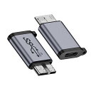 xiwai USB-C USB 3.1 Type C メス - Micro USB 3.0 オス アダプター データ 10Gbps 電源コンバーター ノートパソコン PC SSD ディスク用