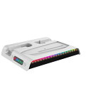 アローン(Allone) PS5 Slim用LEDライト付キマルチ充電スタンド 25×21.5×4cm ゲーム 簡単充電 光る ALG-P5NLEDMS
