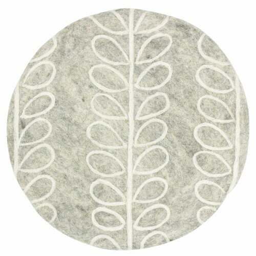 丸眞 鍋敷き Nepal(ネパール) キッチンプラント グレー ハンドメイド 羊毛フェルト 厚手 耐熱 0395002200