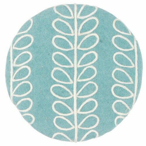 丸眞 鍋敷き Nepal(ネパール) キッチンプラント ブルー ハンドメイド 羊毛フェルト 厚手 耐熱 0395002100