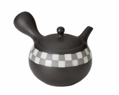 ヤマキイカイ(Yamakiikai) 陶聖黒小丸市松模様 急須 Y875