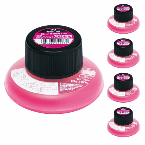 トンボ鉛筆 蛍光ペン 補充インク 蛍コートチャージャー 桃色 5個 WA-RI90-5P