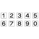 ユニット 配管ステッカー 数字1~0 各1(小) 40×40 10枚組 AS-24-20S