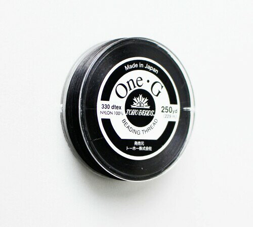 TOHO One・G ワン・ジー ビーズ ステッチ 専用 糸 得用大巻 #40 黒 約229m PT-2
