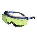 山本光学 YAMAMOTO SNW-770 オーバーグラス 遮光用 保護めがね 上部クッションバー&ノーズパッド付き 眼鏡併用可 ブルー PET-AF(両面ハー...