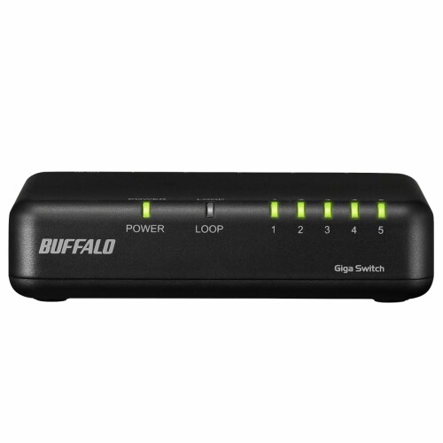 バッファロー 5ポート スイッチングハブ Giga プラスチック筐体 マグネット付属 壁掛け対応 電源外付け..