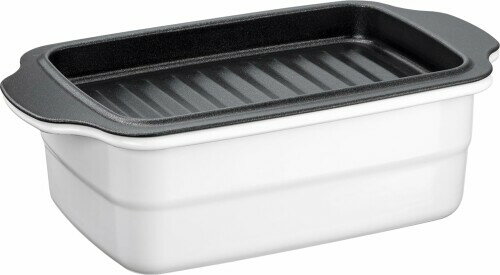 高木金属工業 takagi metal ホーロー 揚げ物 鍋 天ぷら鍋 天麩羅鍋 角型 トレー付属 トレーはトースターやグリルに使用できる 28.3×16.1×8.7cm ホワイト 最大使用油量約1.0L 長めの食材に最適