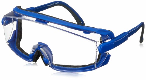 山本光学 YAMAMOTO SN-715PRO プロテクトカバー付 保護めがね 全周プロテクトカバー ガスケットタイプ ブルー PET-AF(両面ハードコートく...