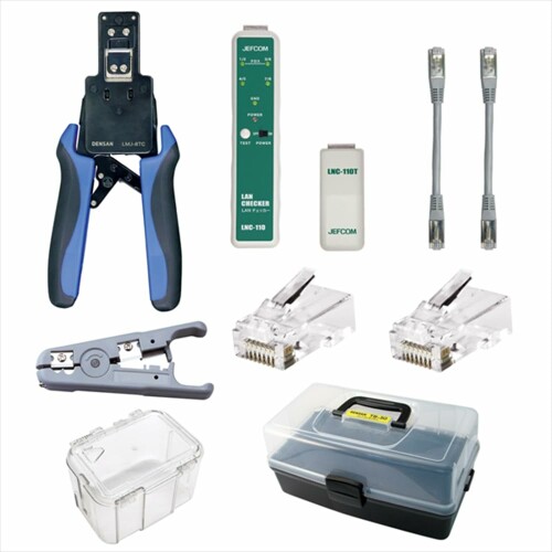 ジェフコム(Jefcom) LANツールキット LAN工事に必要なツールセット L-KIT-P