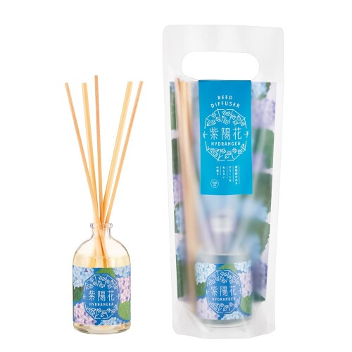 ゆるりと 透明感のある紫陽花香るリードディフューザー 100mL(ルームフレグランス 芳香 雨 梅雨 ハイド..