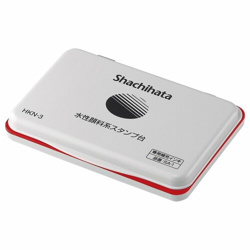 シヤチハタ 水性顔料スタンプ台 HKN-3 大形 赤
