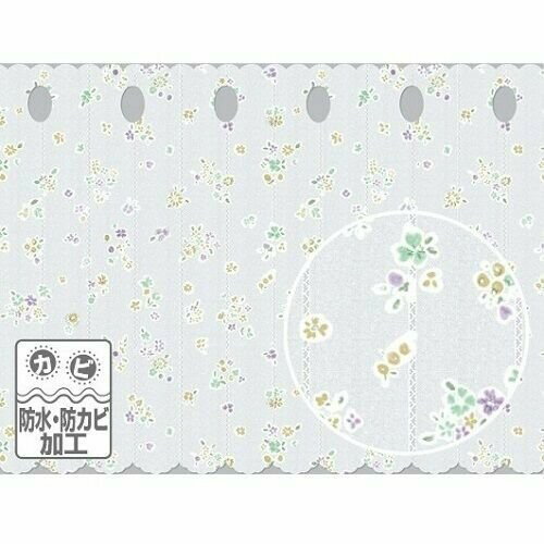 明和グラビア 新・防水防カビ カフェカーテン CFC-01 パープル(0.15mm厚) 45cm丈×150cm
