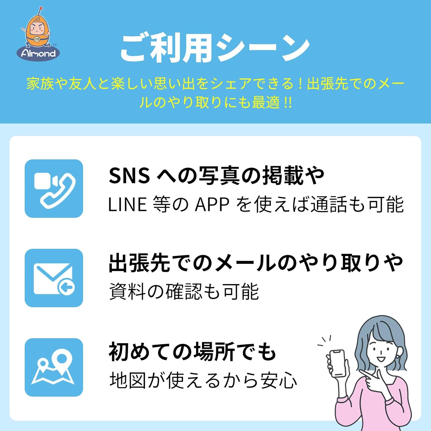 ��Almond ���� sim������ �ץ�ڥ��� SIM������ 90����20GB ��®�ǡ����̿� ����IIJdocomo����ꥢ���� ���ܹ����� 24���֥��ݡ��� sim card Prepaid SIM �ץ�ڥ��� �ǡ������� 4G LTE�б� (90����20GB)