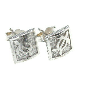 ハワイアンジュエリー ピアス イヤリング 14k ホワイトゴールド レイズドホヌピアス メンズ レディース ゴールド