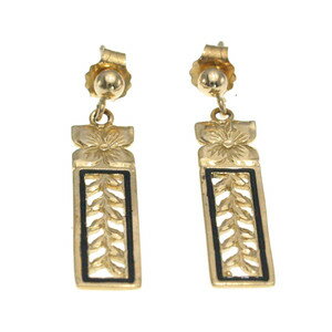 ハワイアンジュエリー ピアス イヤリング 14k イエローゴールド プルメリアマイレピアス レディース ゴールド ハワイ製