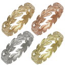 ハワイアンジュエリー リング ゴールドリング マイレリング 波 全4色 メンズ レディース 指輪 14K ゴールド ハワイ製 2号-25号