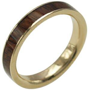 ハワイアンジュエリー リング ゴールドリング 指輪 alamea 14K イエローゴールド 4mm幅 コアウッドリング メンズ レディース 刻印 ハワイアン コ...