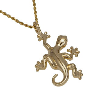 ハワイアンジュエリー ネックレス ペンダント トップ 14K ゴールド ゲッコートップ メンズ レディース ヤモリ イエローゴールド