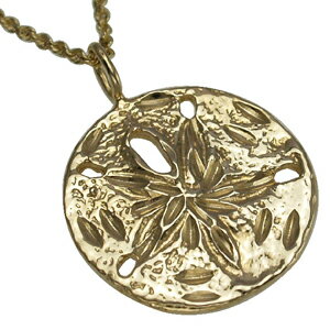 ハワイアンジュエリー ネックレス ペンダント トップ 14K ゴールド サンドダラートップ メンズ レディース イエローゴールド タコノマクラ ハワイ製